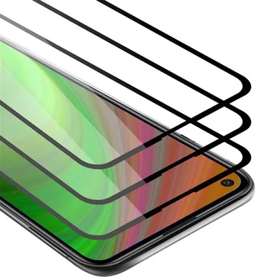 Produktbild von Cadorabo 3x Vollbild Panzer Folie für Huawei P40 lite E Schutzfolie in Weiß Tempered Display-Schutzglas