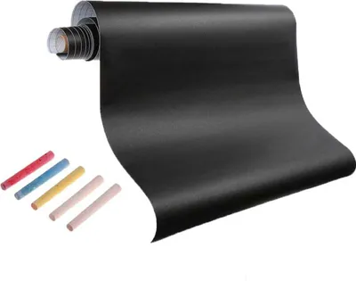 Immagine prodotto di Lavagna in foglio – Autoadesiva e versatile – Ideale per cucina, camera dei bambini, ufficio – 200x60 cm con 5 gessetti