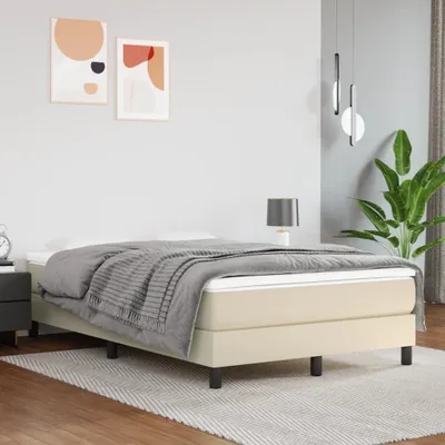 Produktbild von The Living Store Taschenfederkernmatratze Creme 120x200x20 cm Kunstleder