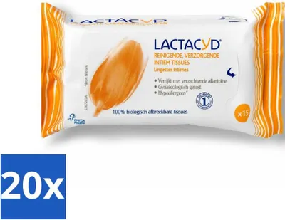 Produktbild von Lactacyd Taschentücher Pflege 15 Stück - Vorteilspack - 20 Stücke