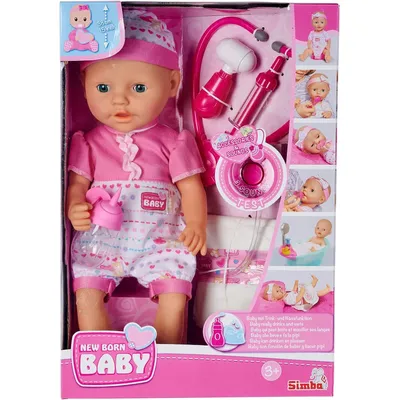 Produktbild von Simba Toys 105032355 New Born Baby mit Doktor Zube
