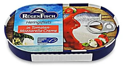 Produktbild von Heringsfilets in Tomaten-Mozzarella Creme (200 g)