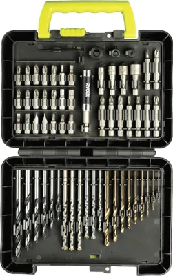 Obrázok produktu pre Ryobi RAK60DDF sada 60 bitov 1/4" šesťhranné vrtáky Skrutkovačový kufor