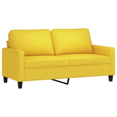 Immagine prodotto di vidaXL divano a 2 posti giallo chiaro 140 cm tessuto