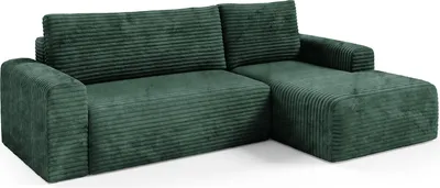 Immagine prodotto di Folgarida - Divano Letto con Penisola, 268x163 cm Verde, Contenitore