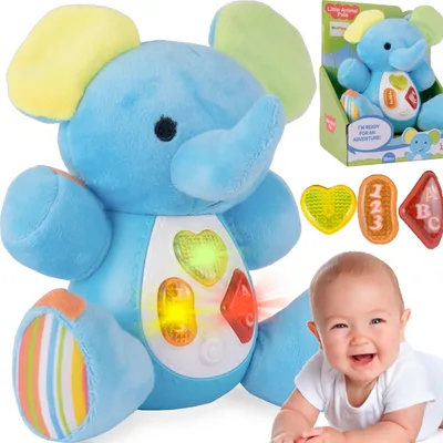 Produktbild von Malplay Interaktiv Plüschelefant | Lernspielzeug für Kinder | Maskottchen Tier | Zahlen und Buchstaben lernen