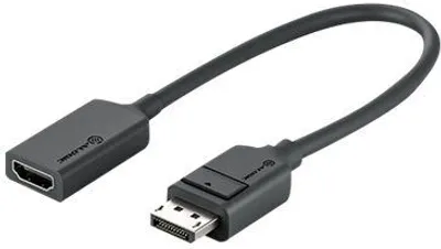 Produktbild von Alogic Adapter DisplayPort DP-> HDMI M/F 0,2m schwarz