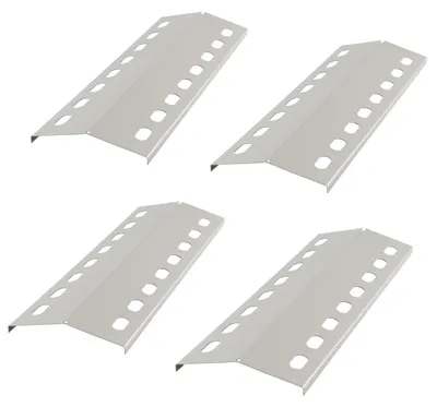 Produktbild von BBQ-Toro Edelstahl Brennerabdeckung für Gasgrill (4 Stück), 43,5 x 15 cm, Silber, Flammenblech