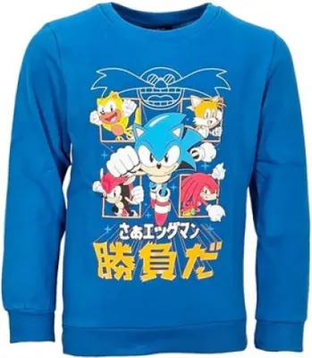 Produktbild von Sonic the Hedgehog Kinder Jungen Pullover Sweater Pulli – Blau / 140