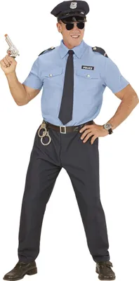 Obrázek produktu pro POLICEMAN (košile, kalhoty, pásek, kravata, klobouk) velikost XXL