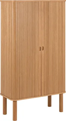 Produktbild von Langley Vitrinenschrank 2 Schiebetüren Eiche Nachbildung.
