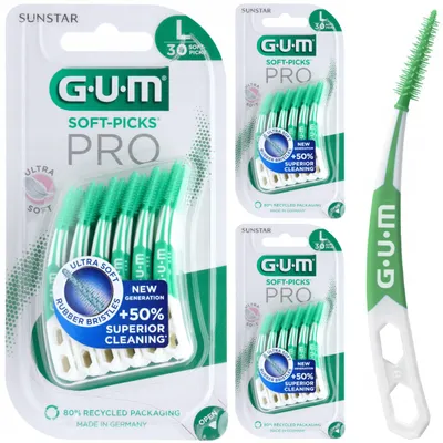 Produktbild von GUM Soft-Picks Pro Large – Interdentalreiniger – große Größe – 3×30 Stück
