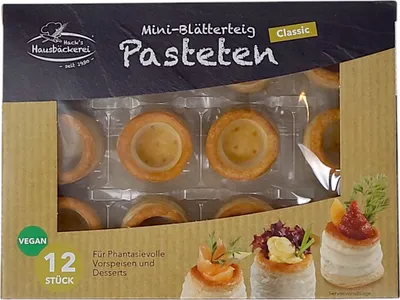 Produktbild von Hack’s Hausbäckerei Mini Blätterteig Pasteten 12 Stck. Classic Buffet Fingerfood