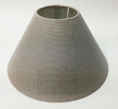 Produktbild von Various Lampenschirm Baumwolle hellgrau  für Stehleuchten 25x9,5xH13 cm. E27 40w