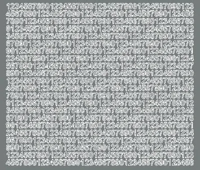 Produktbild von Selbstklebende Zahlenaufkleber, 7 mm, mattgrau