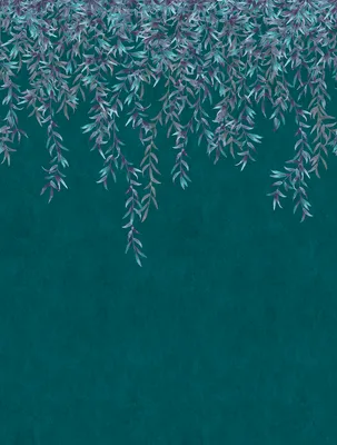Produktbild von Sanders & Sanders Fototapete Blätter Petrolblau 212 x 280 cm