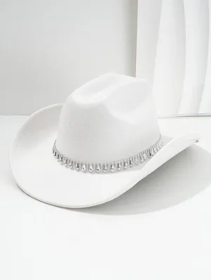 Immagine prodotto di Cappello da cowgirl da donna con paillettes e ampio bordo in stile boho