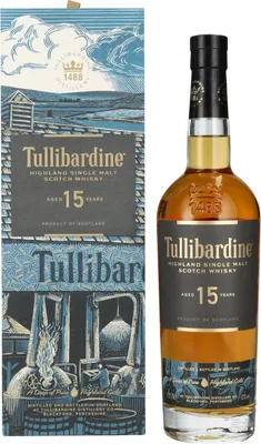 Image de Tullibardine 15 Years Old Highland Single Malt Scotch Whisky 43% Vol. 0,7l en boîte cadeau
