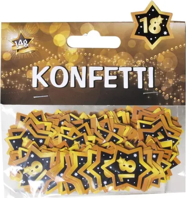 Produktbild von Konfetti 18 schwarz/gold 14g