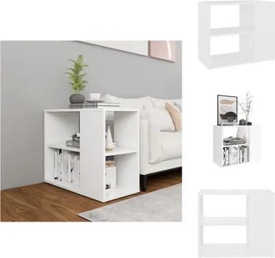 Obrázek produktu pro vidaXL Odkládací stolek bílý 60x30x50 cm materiál na bázi dřeva - Odkládací stolky