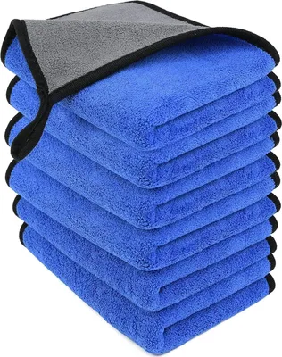 Produktbild von Mikrofasertücher Auto, 6 PCS 600GSM Mikrofasertücher Multifunktionales Motorrad Fusselfreie Handtuch, für Auto Haushalt Küche - 30x40CM