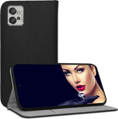 Produktbild von Bookstyle Schutzhülle Klapphülle Schutztasche Etui Cover für Motorola Moto G32 (6.5'') - Schwarz