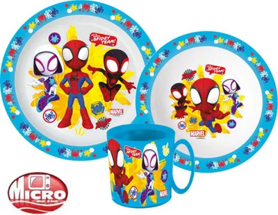 Image de Set de vaisselle Spidey « Microplastiques » avec tasse de 350 ml