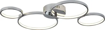Immagine prodotto di Lampada da soffitto LED con dimmer metallo cromato 3000 K luce bianca calda 2240 lm Plafoniera moderna