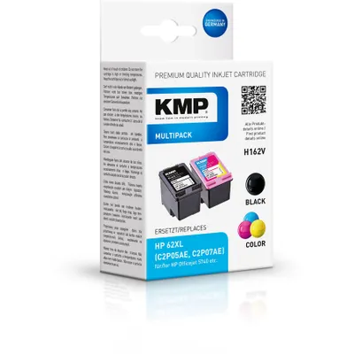 Produktbild von KMP 1741,4005, Schwarz, Cyan, Magenta, Gelb, 12 ml, 11,5 ml, 2 Stück(e), 600 Seiten, Multipack