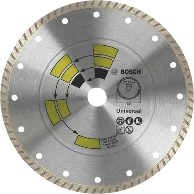 Produktbild von Bosch Diamanttrennscheibe 230 mm Universal Turbo Allzweck, 22.23