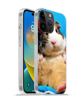 Produktbild von MuchoWow® Handyhülle Schutzhülle Hülle für Apple iPhone 14 Pro - Softcase Meerschweinchen - Lustig - Krone - Kinder - Jungen - Mädchen - Kind Silikon Softcase Handy Hülle - Umschlag