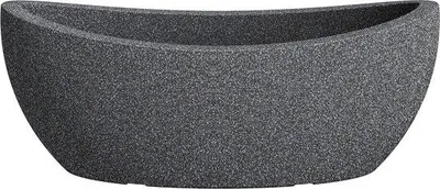 Obrázek produktu pro Oválná mísa na rostliny – plast – 58 cm – černá-granitová