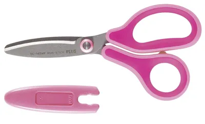 Image de PLUS JAPAN Ciseaux de bricolage pour enfants FITCUTCURVE KIDS ronds roses