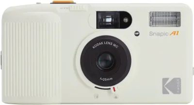 Obrázek produktu pro Kodak Snapic A1, Kompaktní fotoaparát na film, 35 mm, 1/100 s, Auto, Vypnutí blesku, Blesk zapnutý, Slonovinová, Alkalický