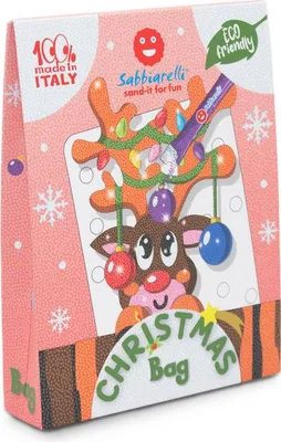 Productafbeelding van Sabbiarelli Zandkunsttas Kerstmis - Creatieve set met marmerzand