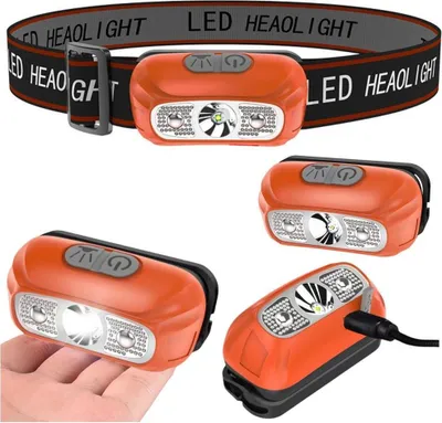 Zdjęcie produktu dla Leantoys Latarka Czołowa Led - 2 Tryby Świecenia, Usb
