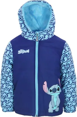 Produktbild von Disney Stitch Kinder Winterjacke Jungen Jacke mit Kapuze – Blau / 110