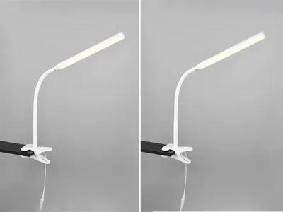 Produktbild von 2er SET moderne LED Klemmlampen Leselampen Weiß, Touch dimmbar & 3 Lichtfarben