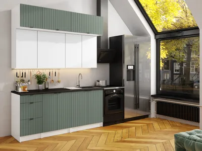 Obrázek produktu pro Kuchyňská linka WALOS 180cm Olive + bílá