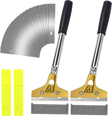 Imagen del producto de Kit para quitar alfombras, 2 unidades con 20 cuchillas de repuesto, 30 cm, para trabajos de renovación
