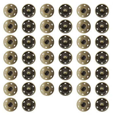 Druckknöpfe 25 mm, 20 Stück, Kupfer, zum Annähen
