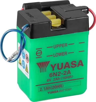 Obrázek produktu pro Baterie YUASA 6N2-2A (DC) bez kyseliny 6V/2AH (10 hodin) [70x47x96] Množství kyseliny 100 ml