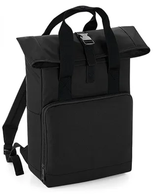 Produktbild von BagBase BG118 | Rucksack Twin Handle Roll-Top Backpack - 28 x 38 x 12 cm - Farbe: Black - Größe: 28 x 38 x 12 cm
