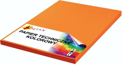 Zdjęcie produktu dla Papier techniczny A4 220g pomarańczowy v3 50 arkuszy