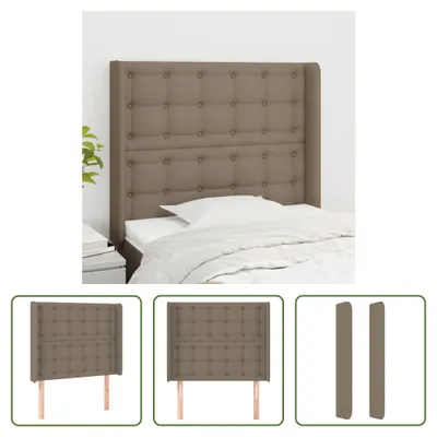 Produktbild von The Living Store Kopfteil mit Ohren Taupe 83x16x118/128 cm Stoff