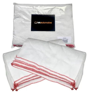 Baumwoll-Spültücher, 10er-Pack, 30 x 30 cm, weiß, saugfähig, waschbar