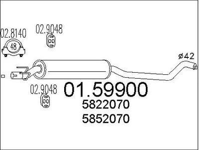 Produktbild von MTS | Mittelschalldämpfer (01.59900)