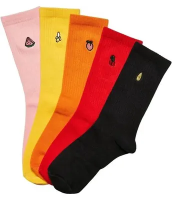 Obrázek produktu pro Ponožky Urban Classics Fruit Embroidery Socks 5-Pack multicolor - 47–50