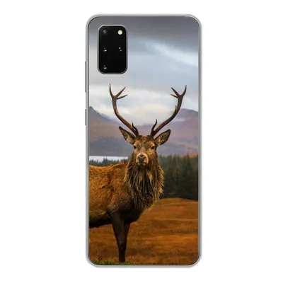 Produktbild von MuchoWow® Handyhülle Schutzhülle Hülle für Samsung Galaxy S20 Plus Hirsche - Berge - Wasser - Landschaft - Tiere - Bäume Silikon Softcase Handy Hülle - Hartschale