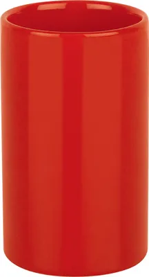Zdjęcie produktu dla Spirella 7610583160843, Wolnostojący uchwyt na szczoteczki do zębów, Ceramika, Czerwony, 70 mm, 70 mm, 115 mm